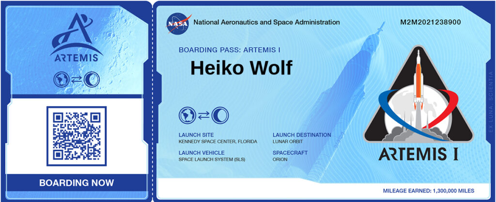 Boarding Pass Artemis